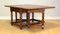Brown Drop Leaf Coffee Table with Leather Top & Gate Legs attributed to Theodore Alexander, Image 2