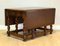 Brown Drop Leaf Coffee Table with Leather Top & Gate Legs attributed to Theodore Alexander 6