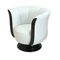 Art Deco Revolving White and Macassar Tulip Shaped Club Chairs, 2020, Set of 2 3