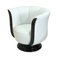 Art Deco Revolving White and Macassar Tulip Shaped Club Chairs, 2020, Set of 2, Image 3