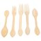 Rustic Traditional Hand-Carved Forks and Spoons, 1950s, Set of 5, Image 14