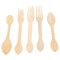 Rustic Traditional Hand-Carved Forks and Spoons, 1950s, Set of 5, Image 1