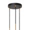 Stave 3 Black Celling Lamp in Brass by Johan Carpner for Konsthantverk 3
