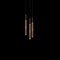 Stave 3 Black Celling Lamp in Brass by Johan Carpner for Konsthantverk, Image 7