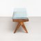 Civil Bench in Wood and Woven Viennese Cane by Pierre Jeanneret for Cassina 8