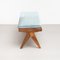 Civil Bench in Wood and Woven Viennese Cane by Pierre Jeanneret for Cassina, Image 8