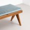 Civil Bench in Wood and Woven Viennese Cane by Pierre Jeanneret for Cassina 3