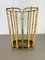Hollywood Regency Brass and Bamboo Umbrella Stand, Austria, 1950s 3