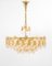 Large Gilt Brass and Crystal Glass Chandelier attributed to Palwa, Germany, 1960s, Image 8