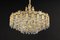 Large Gilt Brass and Crystal Glass Chandelier attributed to Palwa, Germany, 1960s, Image 13