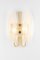 Murano Ice Glass and Brass Sconces attributed to Hillebrand Leuchten, Germany, 1970s, Set of 2 6