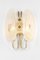 Murano Ice Glass and Brass Sconces attributed to Hillebrand Leuchten, Germany, 1970s, Set of 2 7