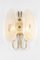 Murano Ice Glass and Brass Sconces attributed to Hillebrand Leuchten, Germany, 1970s, Set of 2, Image 7