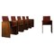 Torcello Chairs in Leather and Wood attributed to Afra & Tobia Scarpa for Stildomus, 1976, Set of 6 1