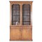 Tall English Glazed Oak Bookcase Cabinet, 1890s 1