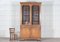 Tall English Glazed Oak Bookcase Cabinet, 1890s 4