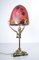 Vintage Liberty Lampe aus mundgeblasenem Glas & Messing 4