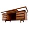 Writing Desk by Silvio Cavatorta in Walnut, Italy, 1950s, Image 1