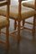 Danish Modern Chairs in Douglas Pine and Lambswool 1970s, 1960s, Set of 6, Image 4