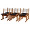 Hunting Chairs in Pine attributed to Torbjørn Afdal for Bruksbo, 1960s, Set of 6 1