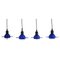 Blue Glass Pendants from Design Light A/S, Denmark, 1990s, Set of 4 1