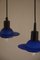 Blue Glass Pendants from Design Light A/S, Denmark, 1990s, Set of 4 6