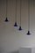 Blue Glass Pendants from Design Light A/S, Denmark, 1990s, Set of 4 14