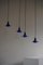 Lámparas colgantes de vidrio azul de Design Light A / S, Denmark, años 90. Juego de 4, Imagen 14