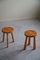 Swedish Pine Tripod Stools, 1960s, Set of 2 11