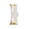 Lampade da parete Mattene laccate bianche e foglia d'oro, set di 2, Immagine 3