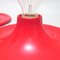 Red Wall Lamps from Targetti, 1970s, Set of 2 7