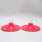 Red Wall Lamps from Targetti, 1970s, Set of 2 1