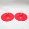 Red Wall Lamps from Targetti, 1970s, Set of 2 8