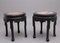 Chinese Carved Hardwood Occasional Tables, 1880s, Set of 2 1