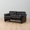 Coronado Sofa in Black Leather by Tobia Scarpa for C&B Italia, 1960s 1