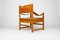 Vintage Danish Leather Safari Chair, Image 6