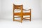 Vintage Danish Leather Safari Chair, Image 1