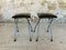 Folding Stools in Leatherette & Chrome, 1960s, Set of 2 2