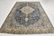 Tapis Rustique Bleu Marine Vintage, 1962 6