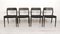 Danish Black Oak Model 75 Dining Chairs by Niels Otto (N. O.) Møller for J.L. Møllers, Set of 4 1