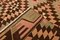 Brauner & lachsfarbener Kelim Teppich mit geometrischem Muster, 1960er 16