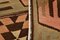 Brauner & lachsfarbener Kelim Teppich mit geometrischem Muster, 1960er 18