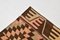 Brauner & lachsfarbener Kelim Teppich mit geometrischem Muster, 1960er 15