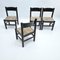 Rush Dining Room Chairs in the style of Vico Magistretti / Charlotte Perriand, 1970s, Set of 4 3