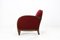 Art Deco Red Velvet Easy Chair 3