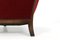 Art Deco Red Velvet Easy Chair 9