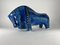 Italienischer Rimini Blu Stier aus Keramik von Aldo Londi für Bitossi, 1950er 1
