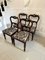 Antique William IV Carved Rosewood Dining Chairs, 1835, Set of 4 2