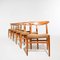 W2 Dining Chairs by Hans J. Wegner for C.M Madsens, 1950s, Set of 6 3