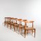 W2 Dining Chairs by Hans J. Wegner for C.M Madsens, 1950s, Set of 6 2